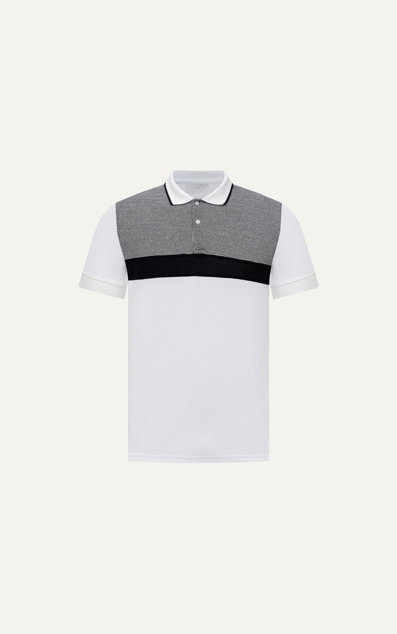 AG71 PREMIUM SLIMFIT ICONIC COLOR STRIPED POLO - WHITE