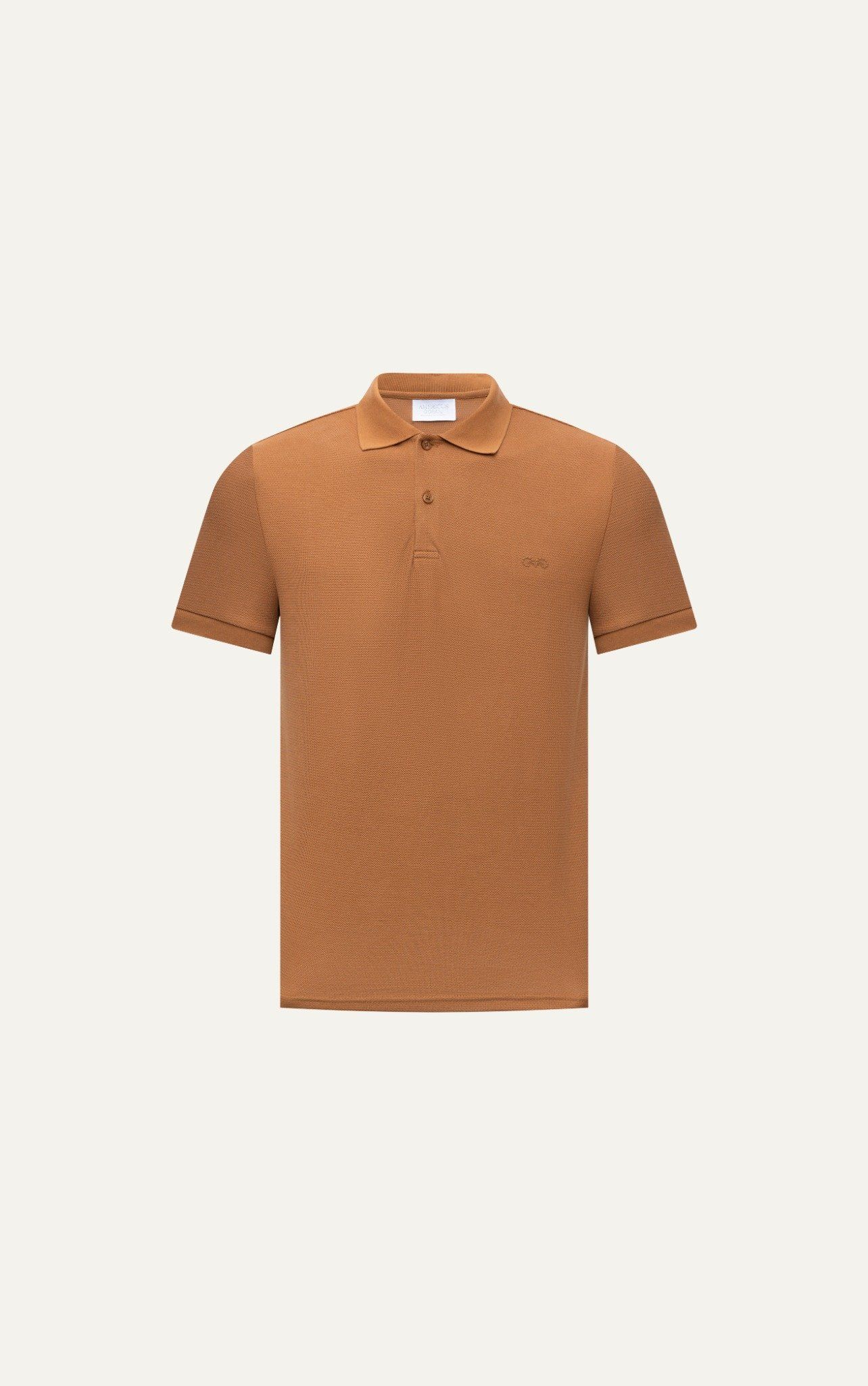 AG02 SIGNATURE SLIMFIT POLO - BROWN