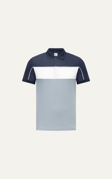  T59 FACTORY SLIMFIT STRIPED MIX COLOR POLO - DARK BLUE