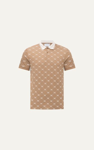  AG41 PREMIUM SLIMFIT MONOGRAM POLO - BROWN