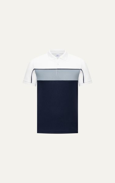  T59 FACTORY SLIMFIT STRIPED MIX COLOR POLO - WHITE