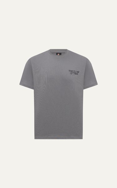  AG710 STUDIO LOOSE FIT "THE FLOW OF TIME" BASIC T-SHIRT - LIGHT GREY