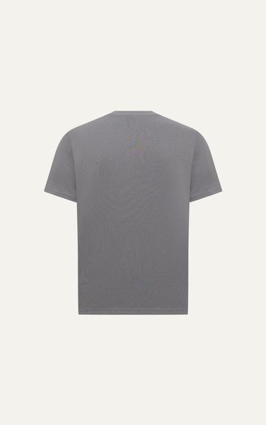  AG710 STUDIO LOOSE FIT "THE FLOW OF TIME" BASIC T-SHIRT - LIGHT GREY 