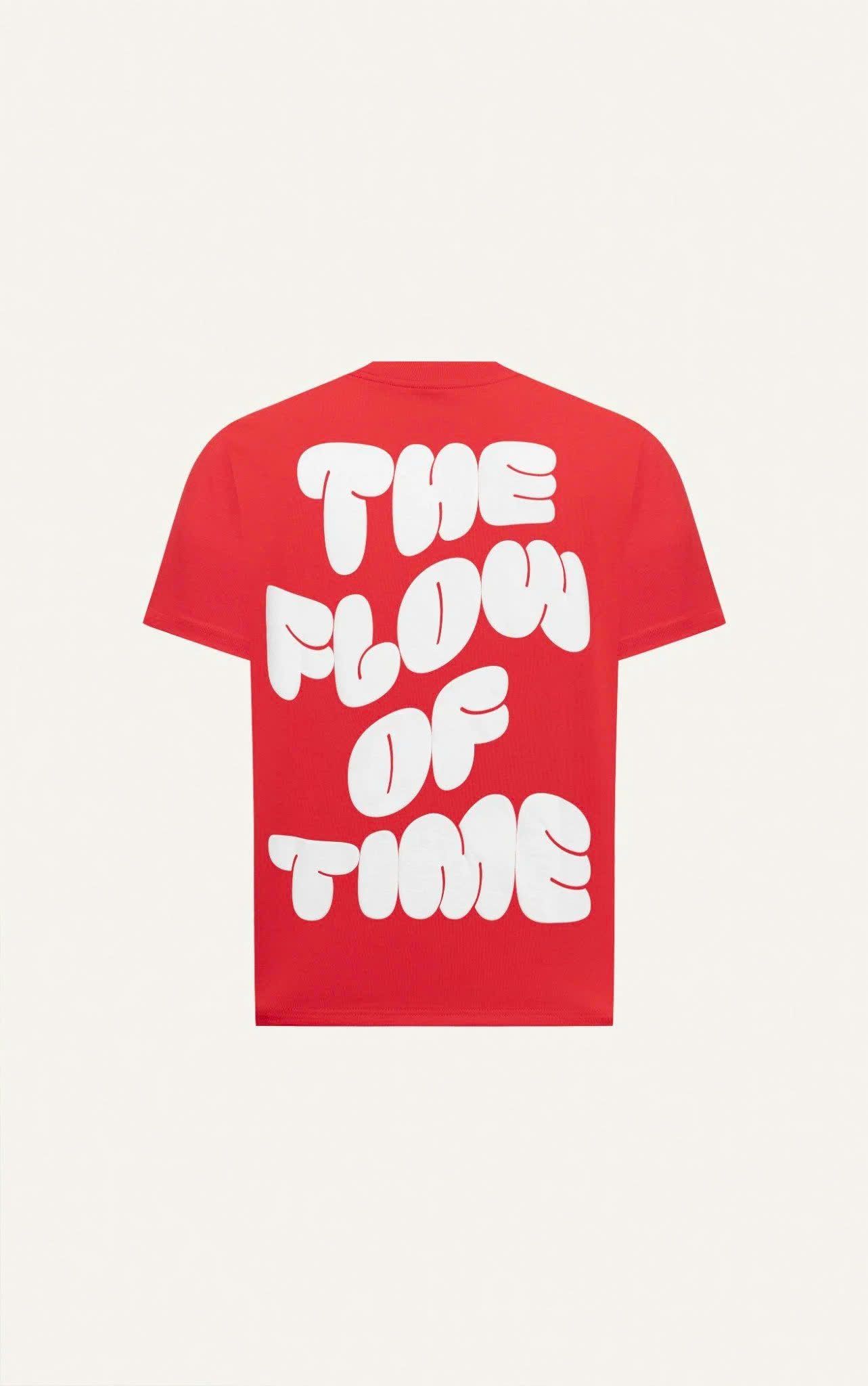 AG15 STUDIO LOOSE FIT BUBLE PRINTED LOGO T-SHIRT - RED