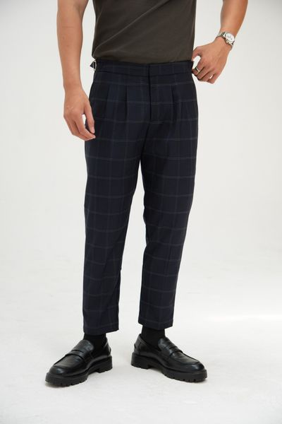  AG05 PREMIUM SLIMFIT SIDETAB TROUSERS - DARK BLUE 