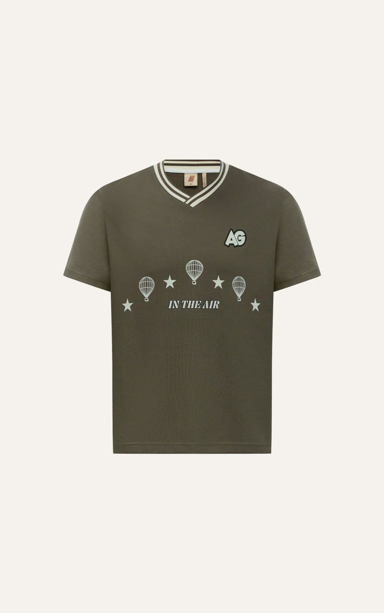 AG05 STUDIO LOOSE FIT LOGO T-SHIRT - OLIVE
