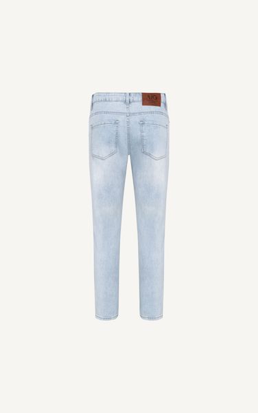  AG16 MODERN LIGHT BLUE RIPPED CUT LINE JEANS 