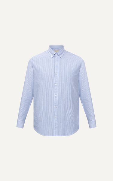  AG875 PREMIUM SLIMFIT NEW SMALL LONG STRIPED SHIRT - LIGHT BLUE