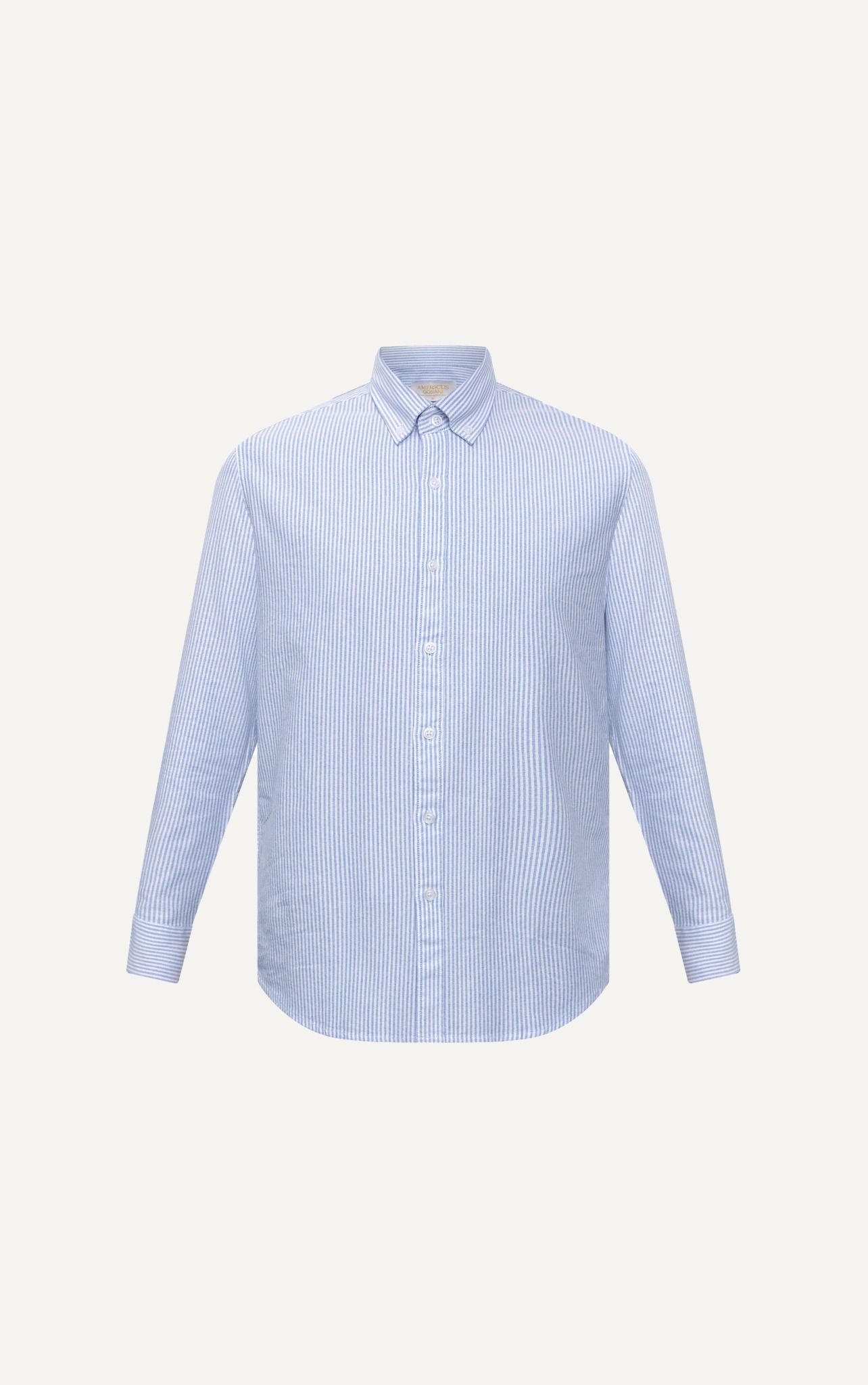  AG875 PREMIUM SLIMFIT NEW SMALL LONG STRIPED SHIRT - LIGHT BLUE 