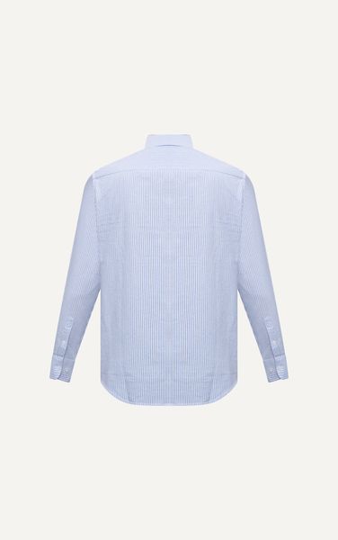  AG875 PREMIUM SLIMFIT NEW SMALL LONG STRIPED SHIRT - LIGHT BLUE 