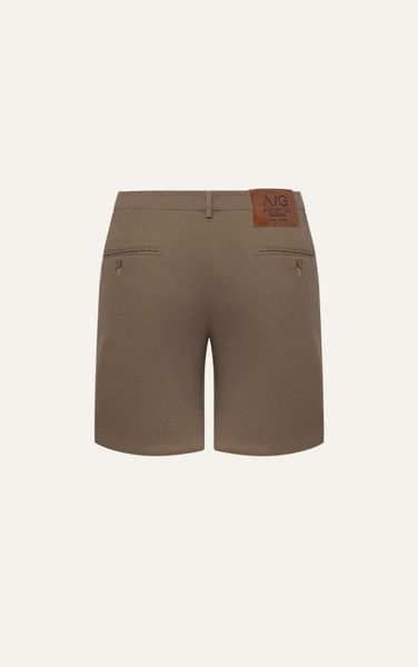  AG09 NEW PLEATED CHINO SHORTS - BROWN 