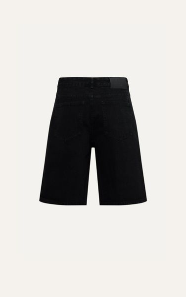  AG04 STUDIO REGULAR FIT BAGGY SHORT JEANS - BLACK 