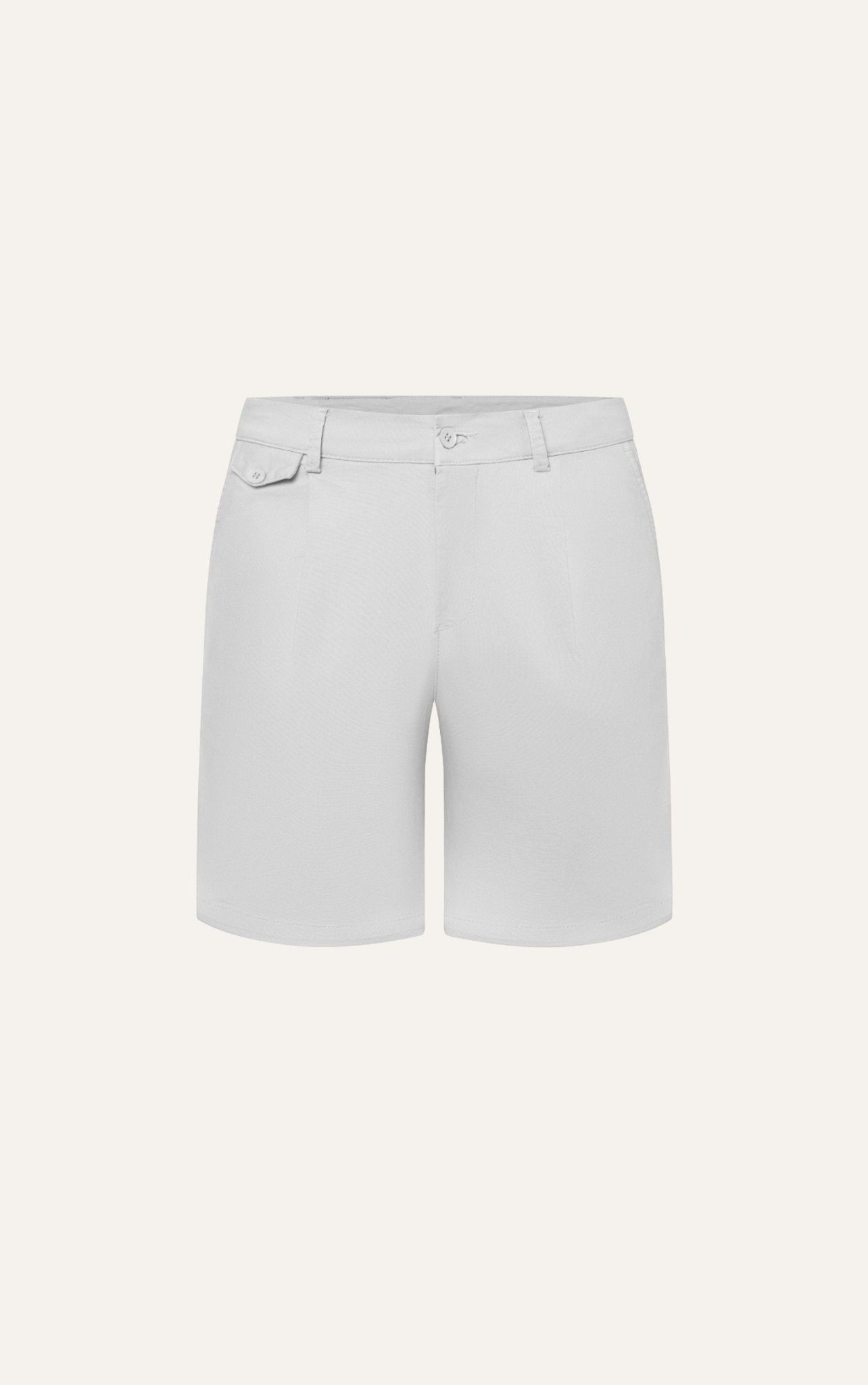  AG512 STUDIO SLIMFIT NEW PLEATED CHINO SHORT - WHITE 