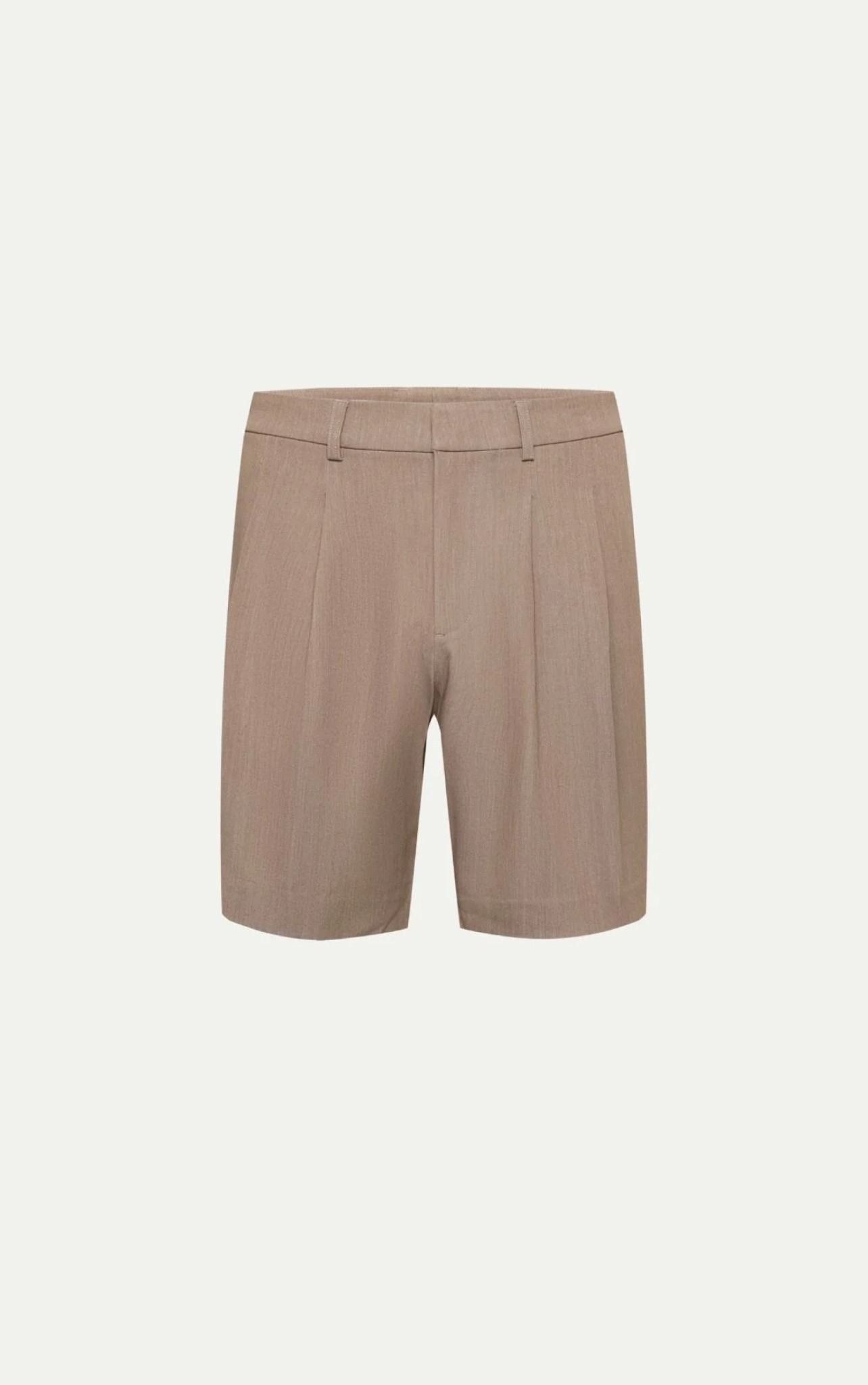  AG14 STUDIO REGULAR FIT PLEATED SHORT - BROWN 