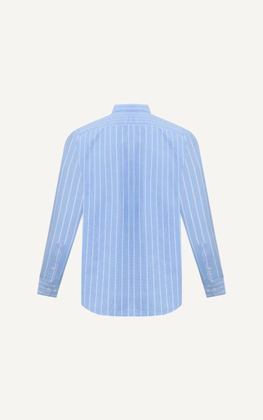  AG297 STUDIO REGULAR FIT TWO POCKET STRIPED SHIRT - LIGHT BLUE 