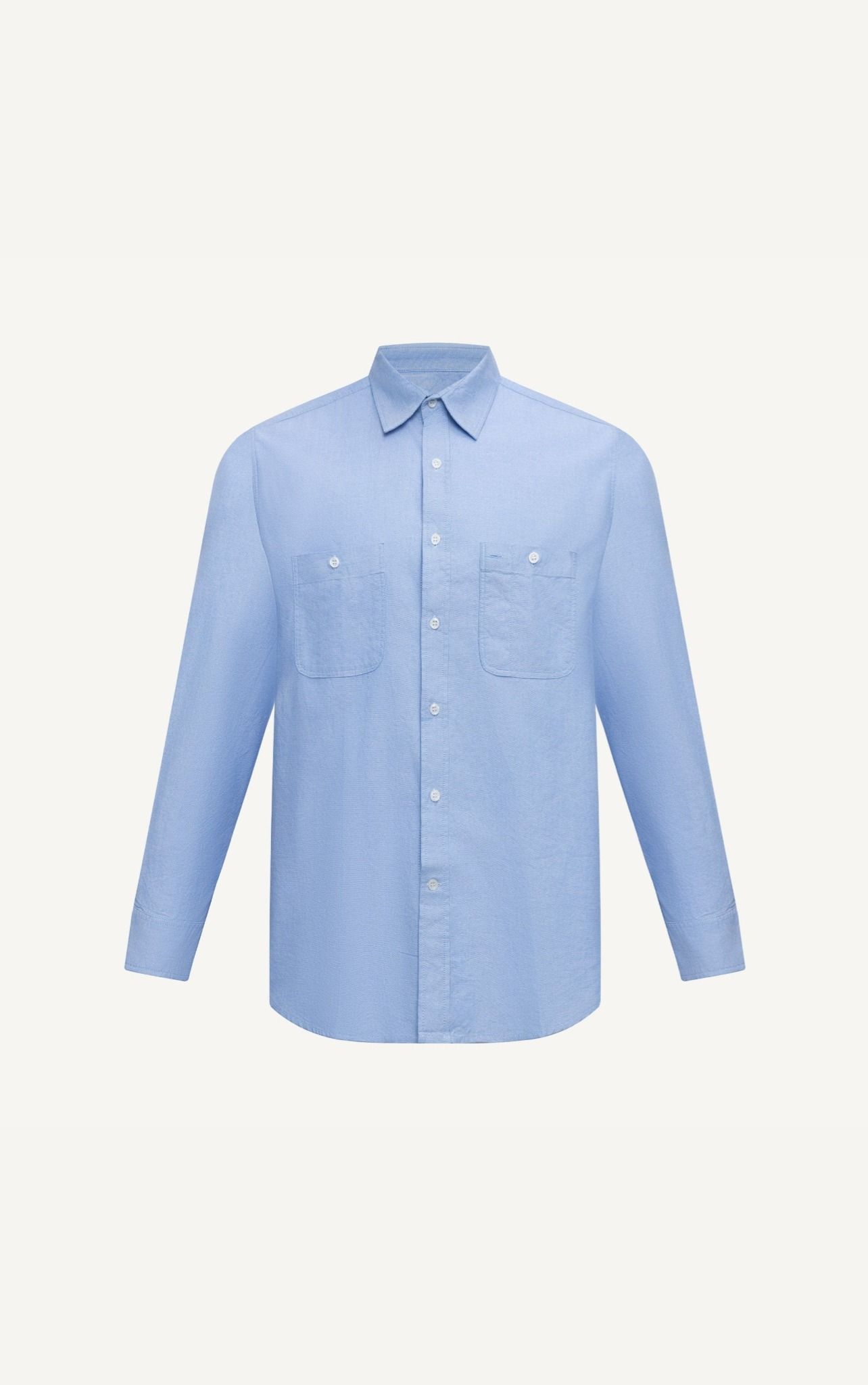  AG312 STUDIO REGULAR FIT ORIGINAL POCKET OXFORD SHIRT - LIGHT BLUE 