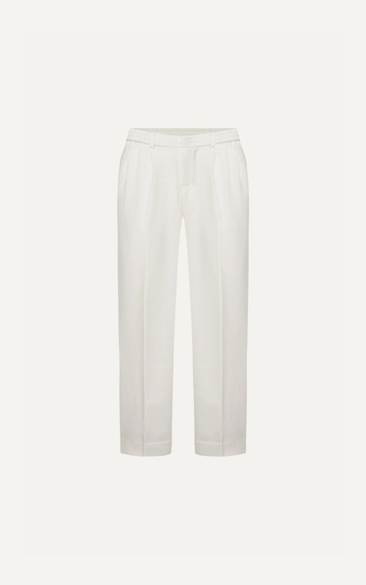  AG017 STUDIO LOOSE FIT RELAX TROUSERS - WHITE 