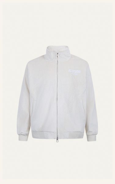  AG15 FACTORY LOOSE FIT BASIC BOMBER JACKET - OFF WHITE