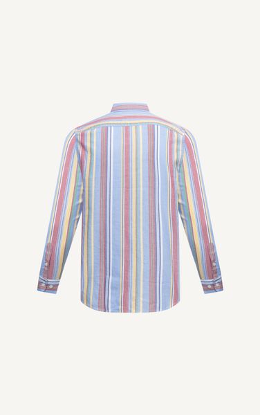  AG300 FACTORY REGULAR FIT MULTI-COLORED VERTICAL STRIPED SHIRT - LIGHT BLUE 