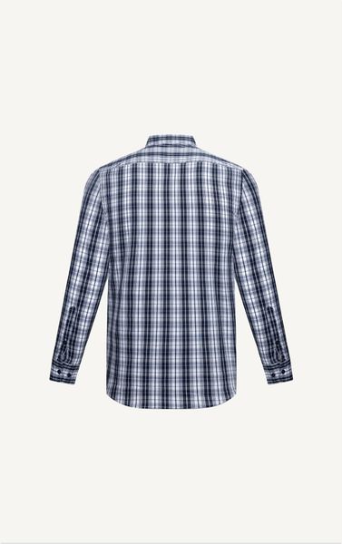  AG856 NEW DARK BLUE MICRO CHECK SHIRT 