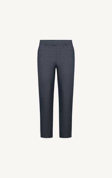  AG097 PREMIUM SLIMFIT CHECKED TROUSERS - GREY