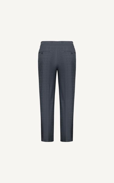  AG097 PREMIUM SLIMFIT CHECKED TROUSERS - GREY 