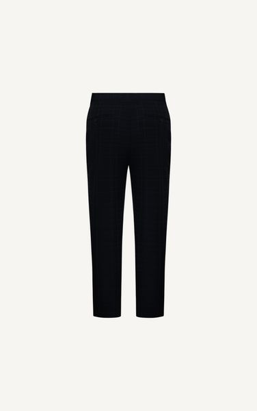  AG097 PREMIUM SLIMFIT CHECKED TROUSERS - BLACK 