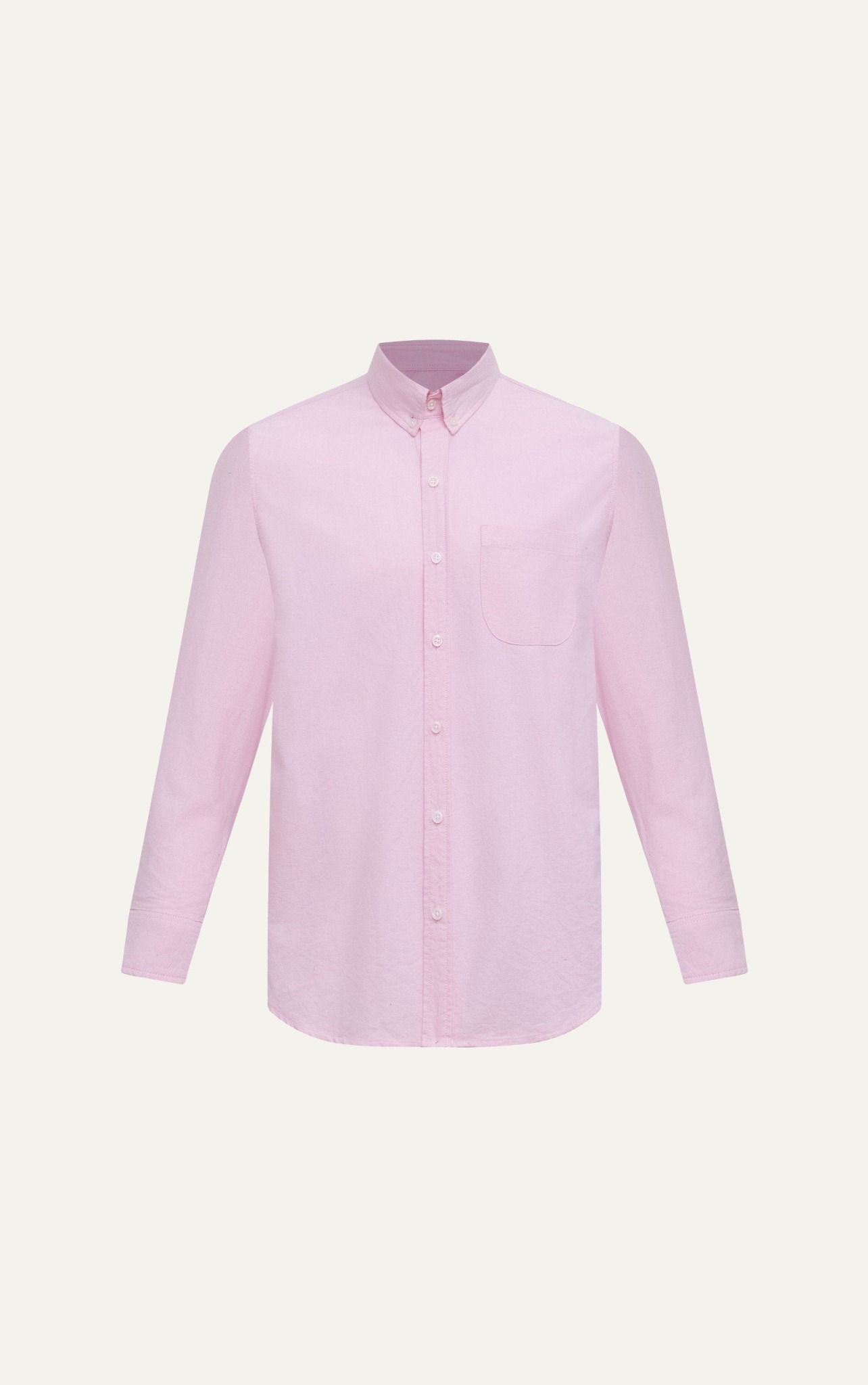  AG012 STUDIO REGULAR FIT ORIGINAL POCKET OXFORD SHIRT - PINK 