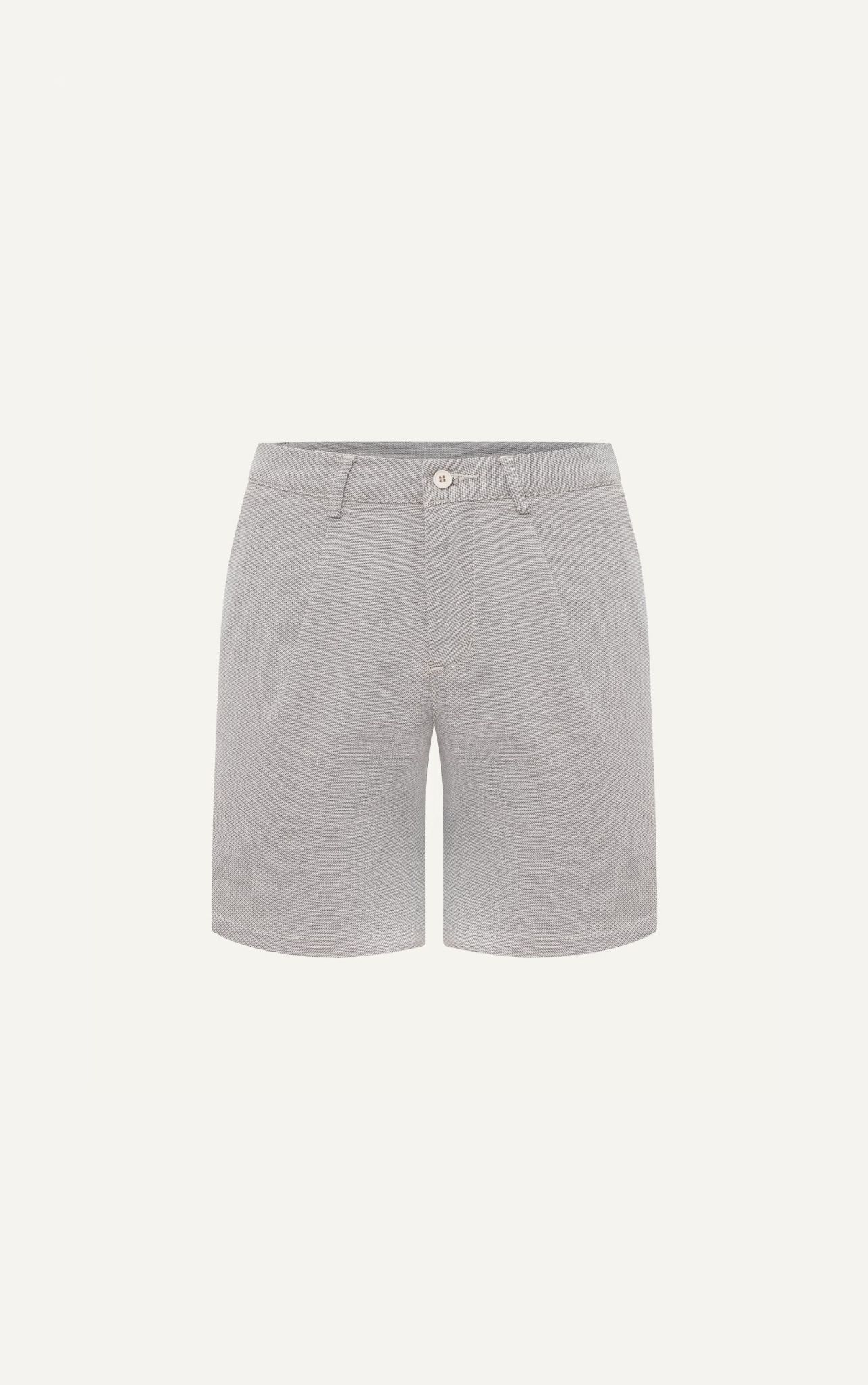 AG511 STUDIO SLIMFIT PLEATED CHINO BASIC KHAKI SHORT - BEIGE