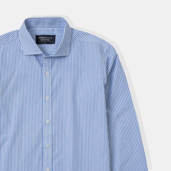  AG5863 PREMIUM BENGAL STRIPE SHIRT - SKY BLUE 