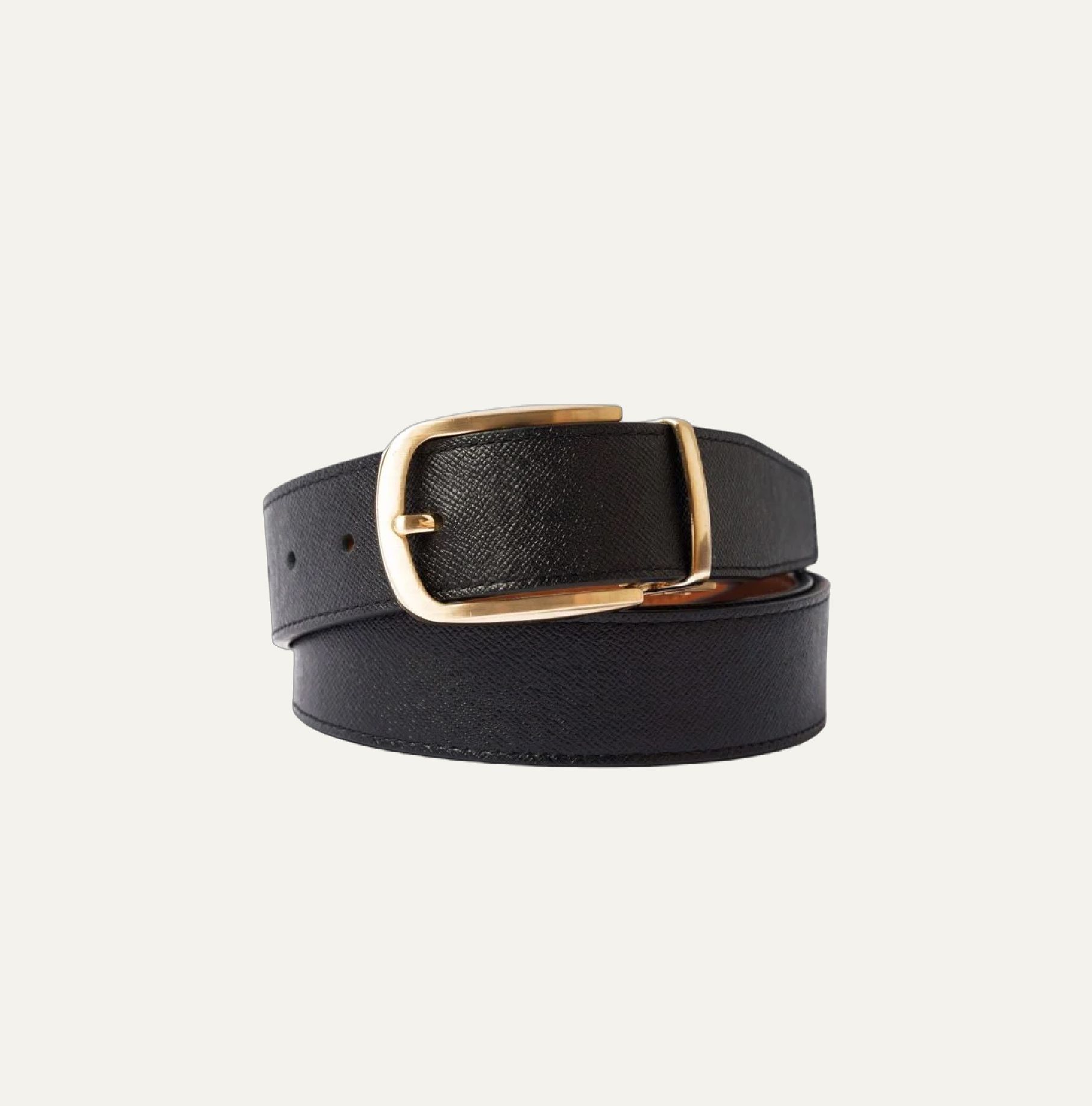  AG LEATHER BELTS - OVAL GOLD HEAD 