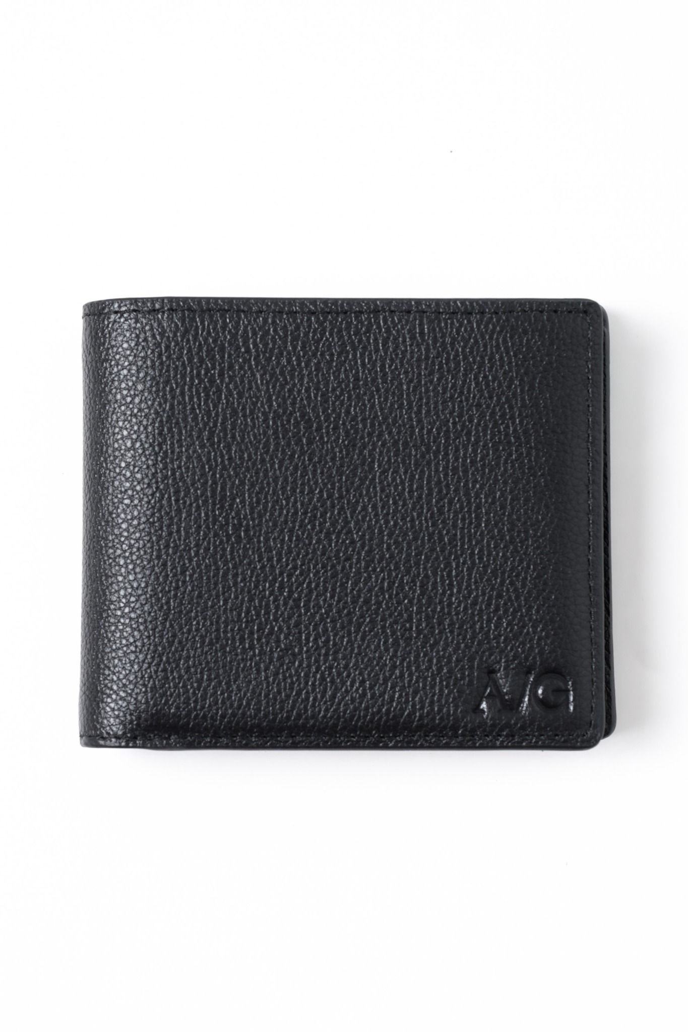  AG201 2 IN 1 WAXY LEATHER WALLET - BLACK 