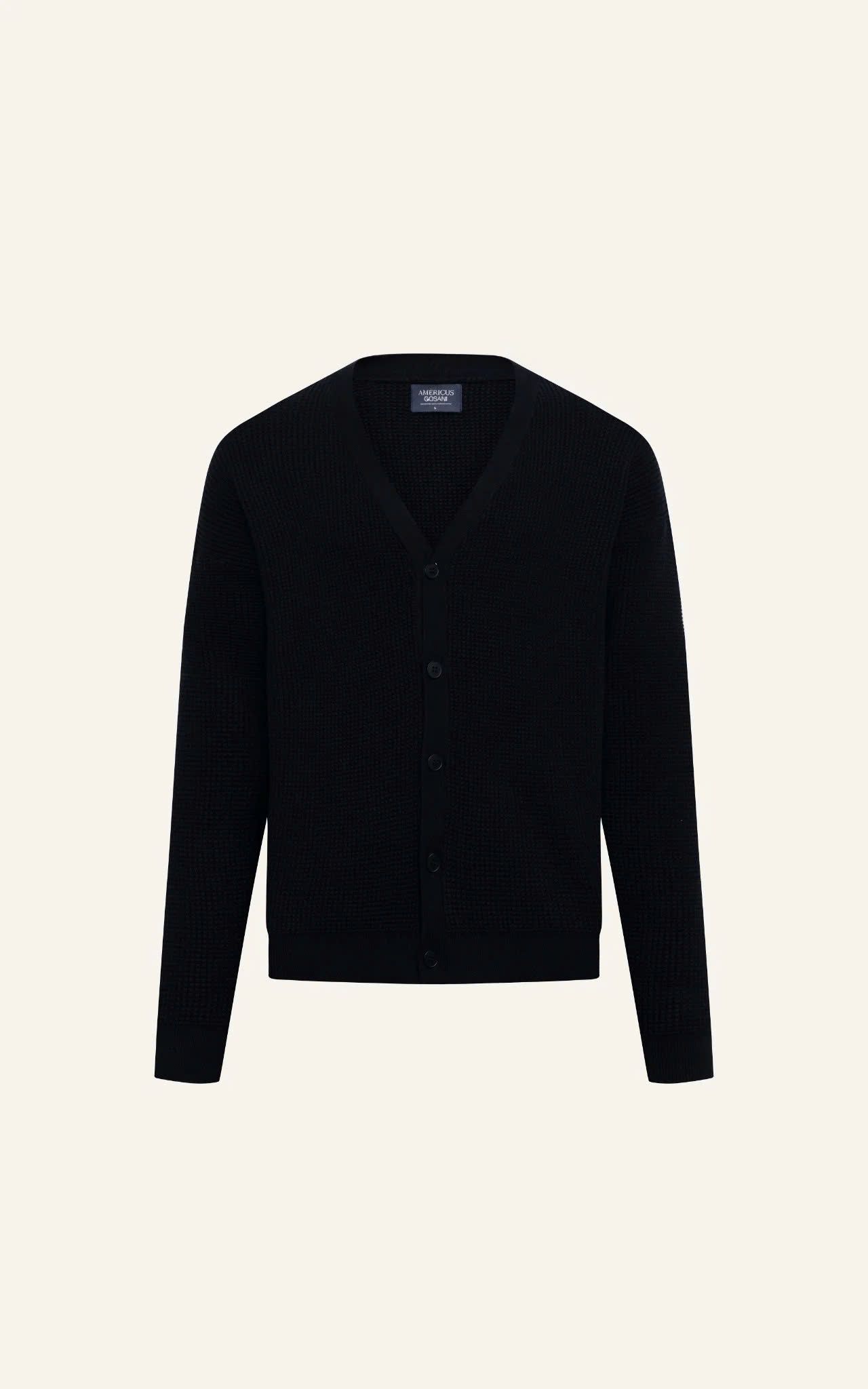 AG733 STUDIO REGULAR FIT CARDIGAN - BLACK