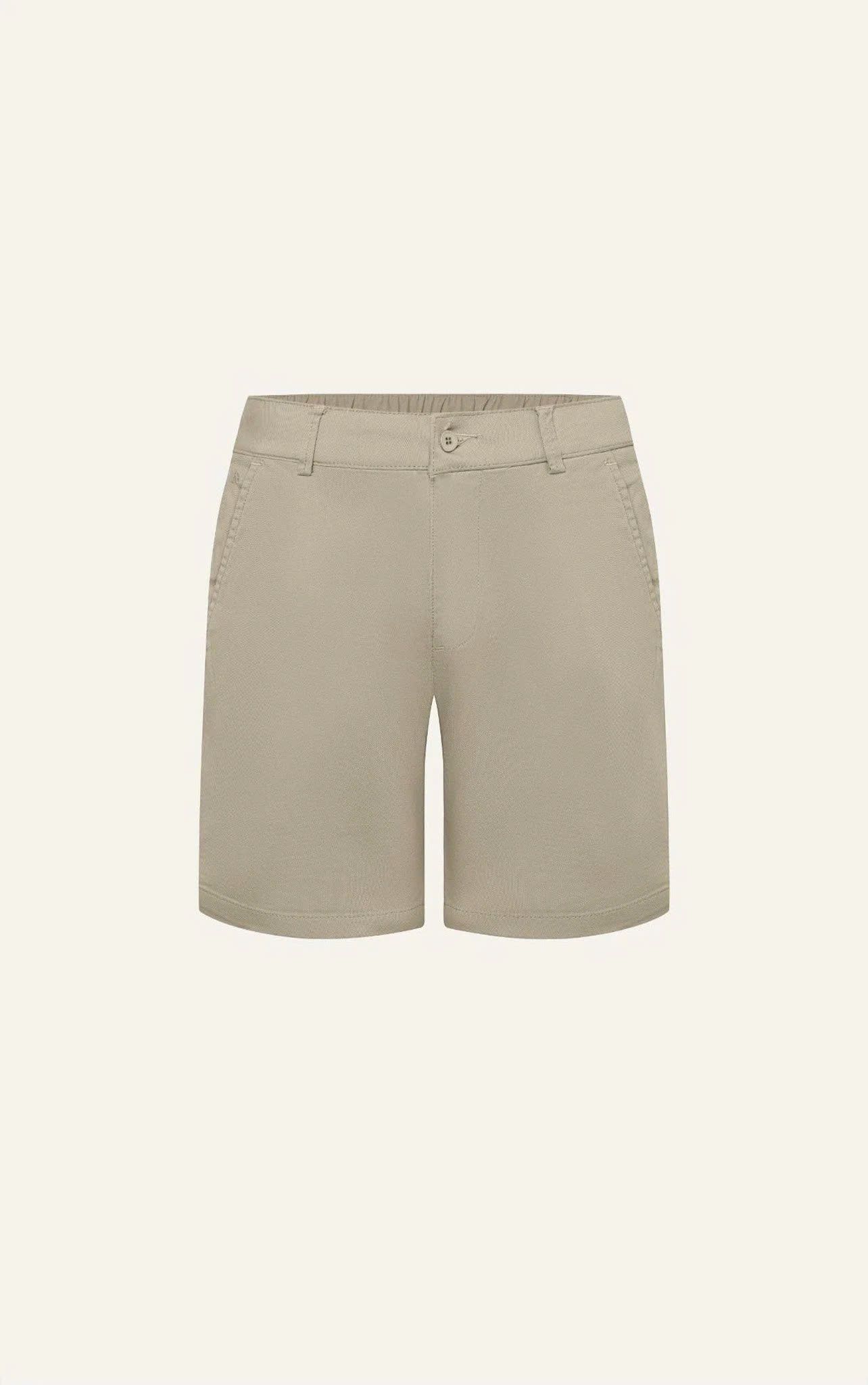 AG523 SIGNATURE SLIMFIT EASY KHAKIS SHORTS- BEIGE