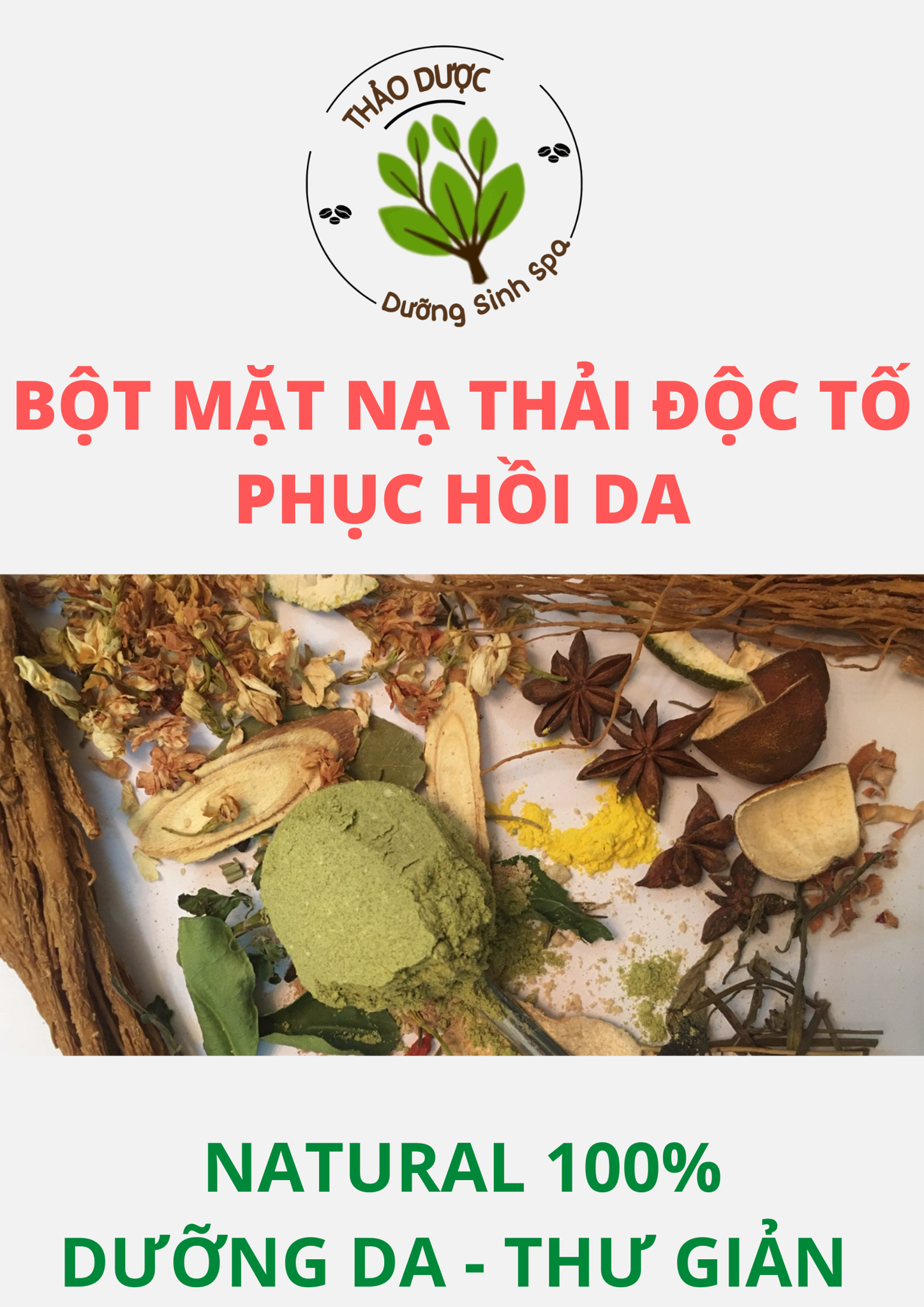 Bột Mặt Nạ Thải Độc Tố - Phục Hồi Da