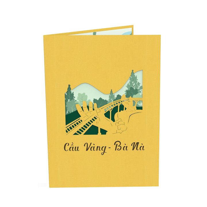 Thiệp Pop Up Cầu Vàng Đà Nẵng