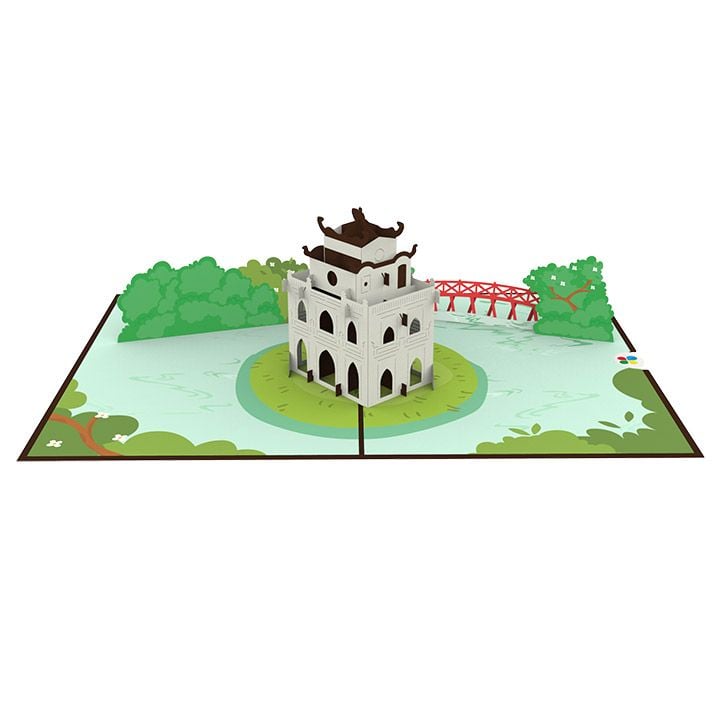Thiệp Pop Up Hồ Hoàn Kiếm