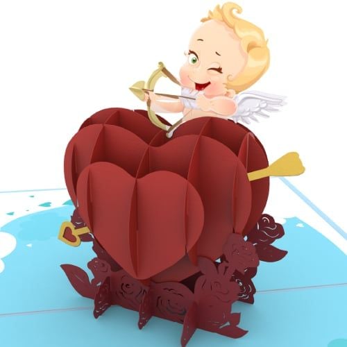 Thiệp Pop Up Thần Tình Yêu Cupid