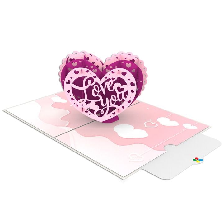 Thiệp Pop Up Love You