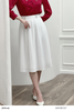  [Seven.AM Young] Chân váy xếp ly thời trang nữ trắng dáng xoè dài OH730127 