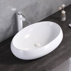 CHẬU LAVABO OVAl  ĐẶT BÀN TRẮNG