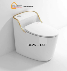 BỒN CẦU NGUYÊN KHỐI THÁI LAN TRẮNG CHỈ VÀNG  - BLYS T32