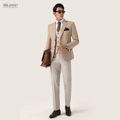 Áo Vest Nam Kem Sữa Blazer