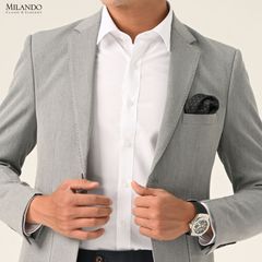 Áo Vest Nam Xám Xước Blazer