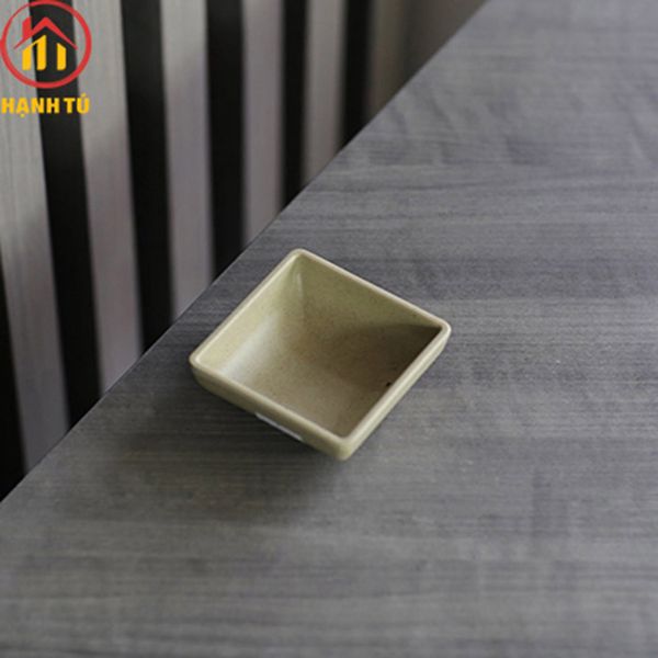 Bát đĩa nhà hàng chấm nhựa melamine màu nâu nhám