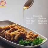 Đĩa xuồng melamine Superware màu nâu đá