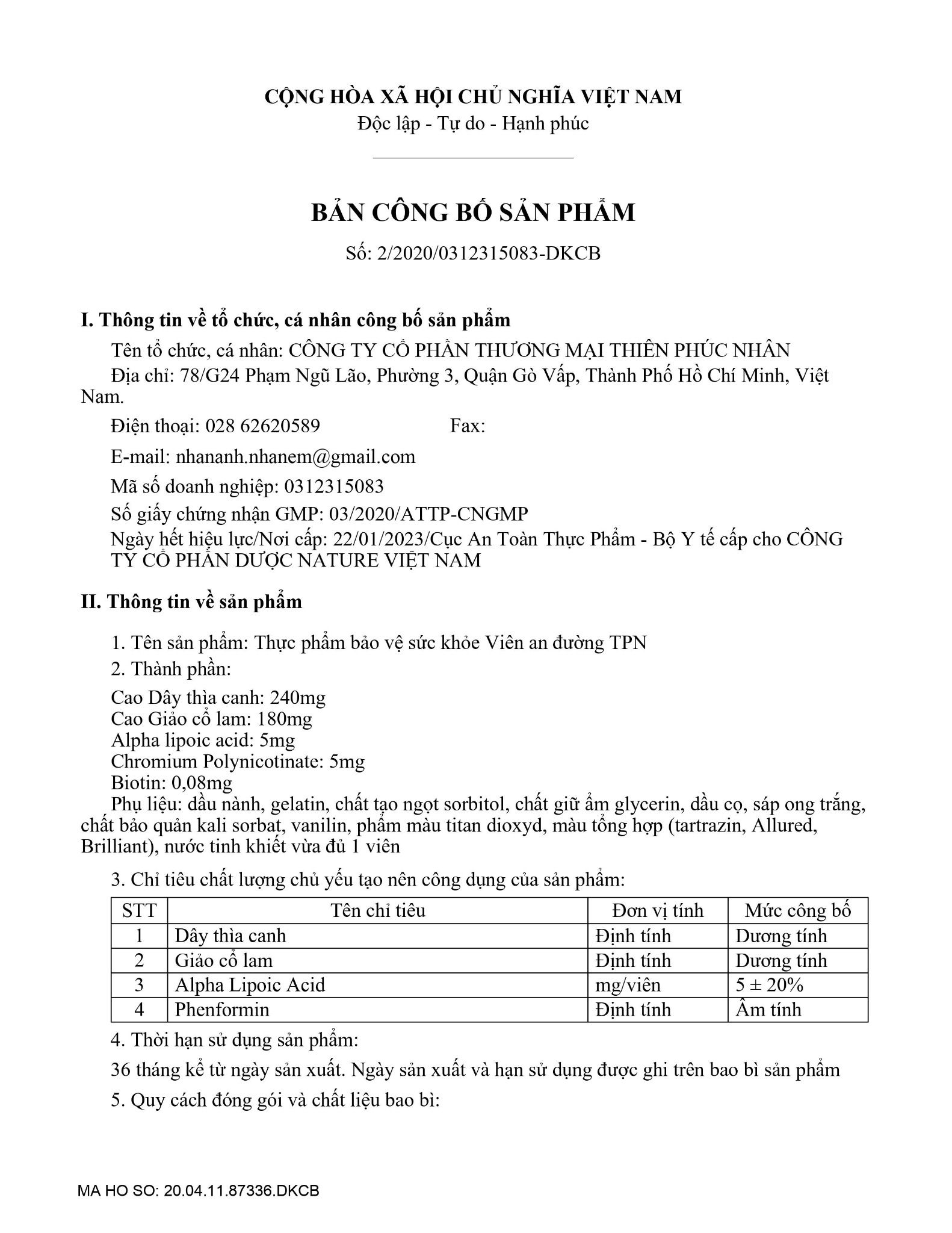  Viên hạ đường Viên An Đường TPN - TPCN hộp 60 viên x 3 hộp / liệu trình (180 viên) 