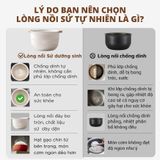 Nồi cơm điện lòng sứ dưỡng sinh Mishio MK365 chống dính tự nhiên trọn đời không bong tróc