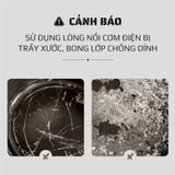 Nồi cơm điện lòng sứ dưỡng sinh Mishio MK365 chống dính tự nhiên trọn đời không bong tróc