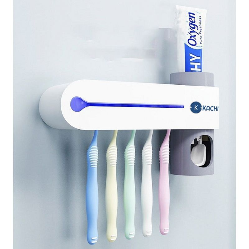Giá treo bàn chải lấy kem đánh răng khử trùng bằng tia UV Kachi MK-200